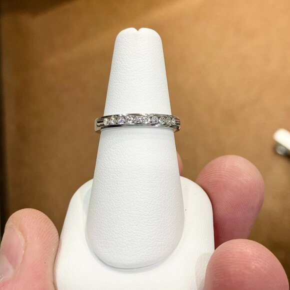 Channel Set Diamond Wedding Ring 0.25 Carats - Picture 2 of 5